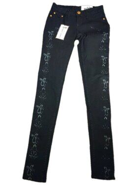 Reign Super Skinny Jeans Juniors Size 0 Low Rise Distressed Stretch Pockets NEW